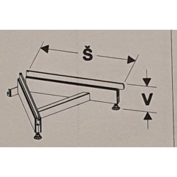 Podstavec lichobežníka 40cm