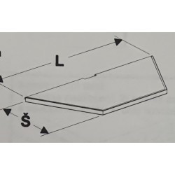 Polica lichobežník 30cm