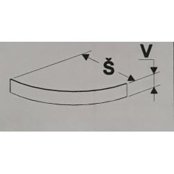 Čelo podstavca polkruhu 40cm