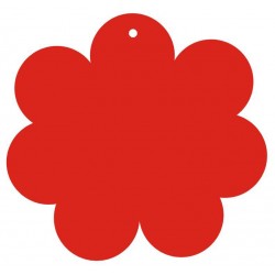 Visačky "flower" červené