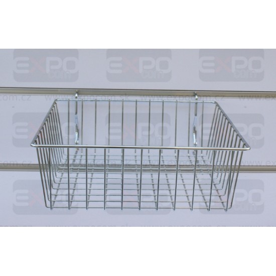 Gridwall or slatwall basket 30x30x15cm