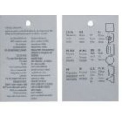 Visačky s textilnými symbolmi 40x60mm