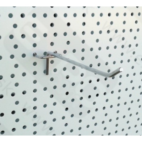 Single hook 20 cm on the perforated panel